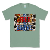 Sage Land of the Free Home of the Brave Brushstroke Classic Tee - Jasminsmagicworld