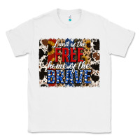 White Land of the Free Home of the Brave Brushstroke Classic Tee - Jasminsmagicworld