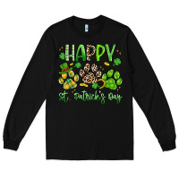 Black happy st. patricks day paws Long Sleeve Tee - Artiststas