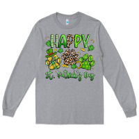 Heather Grey happy st. patricks day paws Long Sleeve Tee - Artiststas