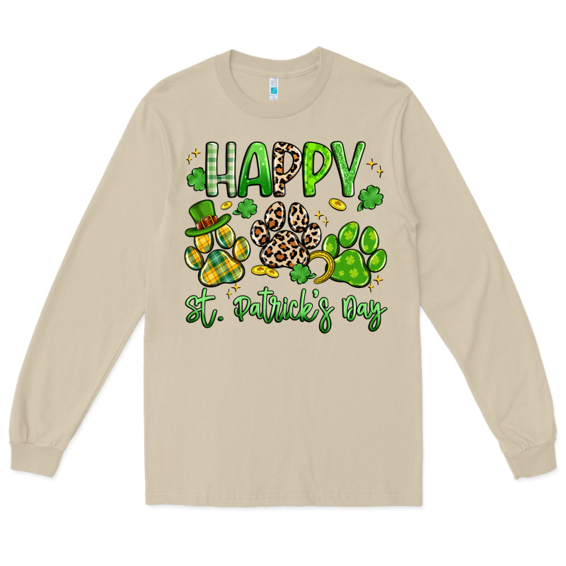 Happy St. Patricks Day Paws Long Sleeve Tee by Artiststas | Teevron