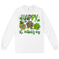 White happy st. patricks day paws Long Sleeve Tee - Artiststas