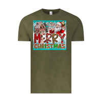 Vintage Olive merry Christmas Vintage Tee - CowhideDigitalArt