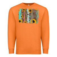 Carrot aztec leopard turquoise sunflower background Premium Sweatshirt - RanaPortraitStore