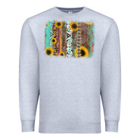 Heather Grey aztec leopard turquoise sunflower background Premium Sweatshirt - RanaPortraitStore