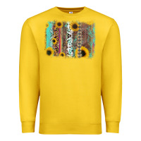 Lemon aztec leopard turquoise sunflower background Premium Sweatshirt - RanaPortraitStore