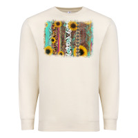 Sandshell aztec leopard turquoise sunflower background Premium Sweatshirt - RanaPortraitStore