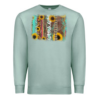 Seafoam aztec leopard turquoise sunflower background Premium Sweatshirt - RanaPortraitStore