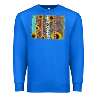 True Royal aztec leopard turquoise sunflower background Premium Sweatshirt - RanaPortraitStore