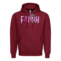 Burgundy horseshoe with roses and cross Zipper Hoodie - RanaPortraitStore