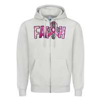 Dove Grey horseshoe with roses and cross Zipper Hoodie - RanaPortraitStore