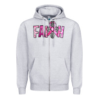 Heather Grey horseshoe with roses and cross Zipper Hoodie - RanaPortraitStore