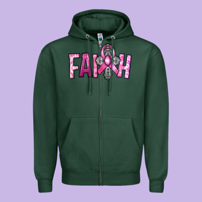 Horseshoe With Roses And Cross Zipper Hoodie Designed By Ranaportraitstore