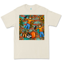 Bone fall scarecrow seamless pattern Premium Tee - BundleAndBundleShop