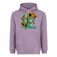 Lavender Aquarius Zodiac Sign Sunflower Leopard Serape Heavyweight Hoodie - RanaPortraitStore