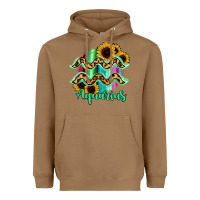 Toasted Coconut Aquarius Zodiac Sign Sunflower Leopard Serape Heavyweight Hoodie - RanaPortraitStore