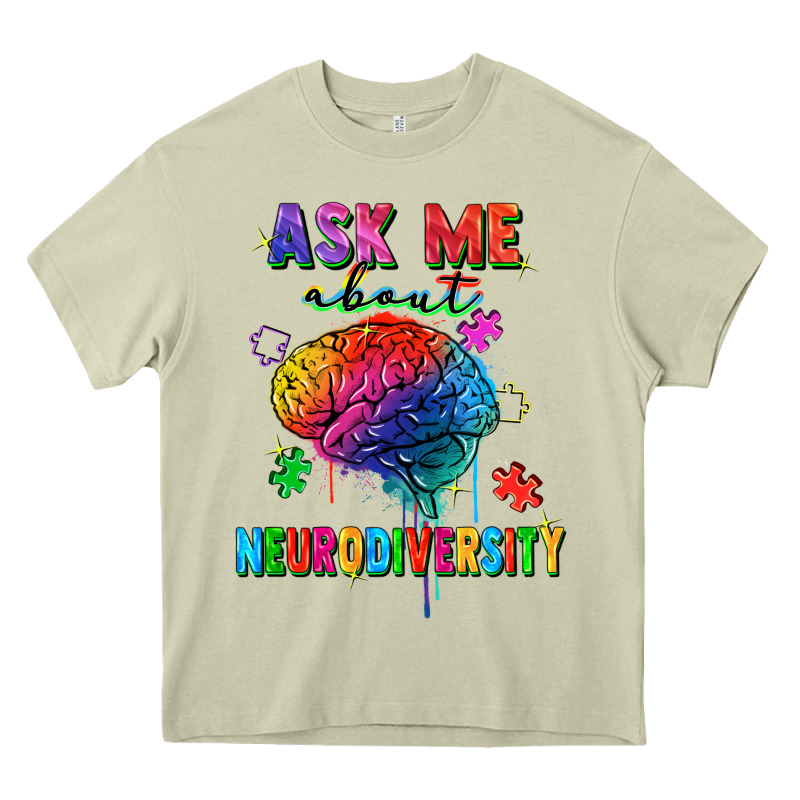 Ask Me About Neurodiversity Heavy Core Tee by FaDigitalArtStudio | Teevron