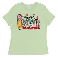 Matcha Santa Favorite Teacher Ladies Tee - CowhideDigitalArt