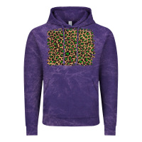Cloud Purple leopard with green glitter Vintage Hoodie - Artiststas
