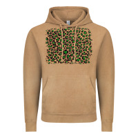 Vintage Camel leopard with green glitter Vintage Hoodie - Artiststas