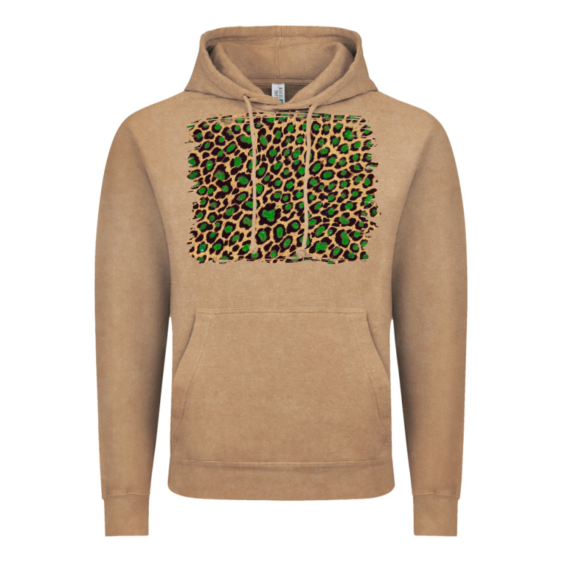 Leopard With Green Glitter Vintage Hoodie by Artiststas | Teevron