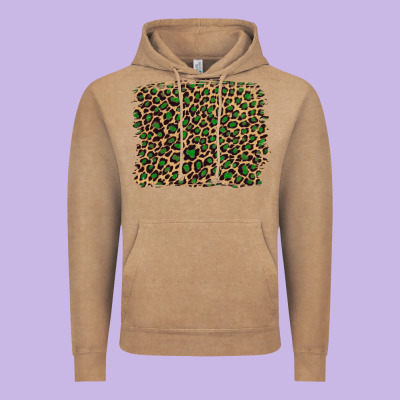Leopard With Green Glitter Vintage Hoodie Designed By Artiststas
