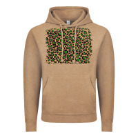 Vintage Coffee leopard with green glitter Vintage Hoodie - Artiststas