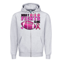 Heather Grey nobody fights alone Zipper Hoodie - RanaPortraitStore