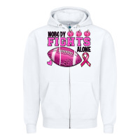 White nobody fights alone Zipper Hoodie - RanaPortraitStore