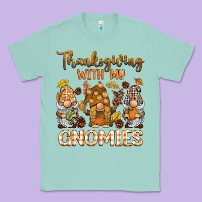 Thanksgiving With My  Gnomies Classic Tee Designed By Barkaloodesign