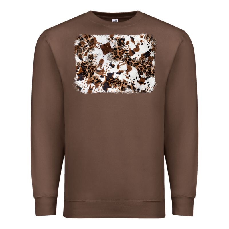 Cowhide Leopard Background Premium Sweatshirt by RanaPortraitStore | Teevron