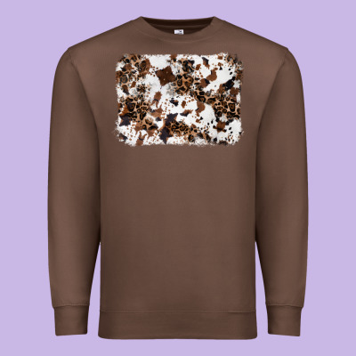 Cowhide Leopard Background Premium Sweatshirt Designed By Ranaportraitstore