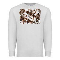 Dove Grey cowhide leopard background Premium Sweatshirt - RanaPortraitStore