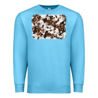 Ocean Blue cowhide leopard background Premium Sweatshirt - RanaPortraitStore