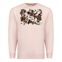 Pale Pink cowhide leopard background Premium Sweatshirt - RanaPortraitStore