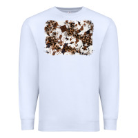 White cowhide leopard background Premium Sweatshirt - RanaPortraitStore