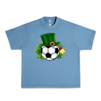 Pebble Blue Football Ball Urban Heavy Tee - CowhideDigitalArt