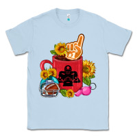 Dusty Blue Western Football Coffee cup Classic Tee - FaDigitalArtStudio