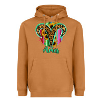 Meerkat Aries Zodiac Sign Sunflower Leopard Serape Heavyweight Hoodie - RanaPortraitStore