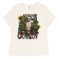 Bone summer down cowboy Ladies Tee - CowhideDigitalArt