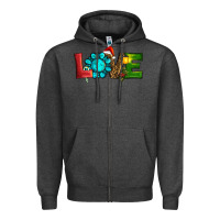 Charcoal Heather christmas gemstone love Zipper Hoodie - RanaPortraitStore