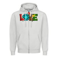 Dove Grey christmas gemstone love Zipper Hoodie - RanaPortraitStore