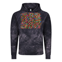 Cloud Black leopard with multiple color glitters Vintage Hoodie - Artiststas