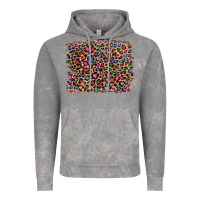 Cloud Rock leopard with multiple color glitters Vintage Hoodie - Artiststas