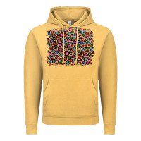 Vintage Mustard leopard with multiple color glitters Vintage Hoodie - Artiststas