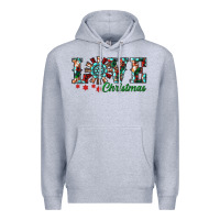 Heather Grey christmas love windmill Premium Hoodie - RanaPortraitStore