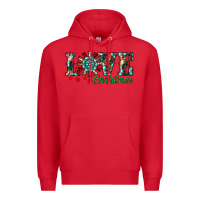 Red christmas love windmill Premium Hoodie - RanaPortraitStore