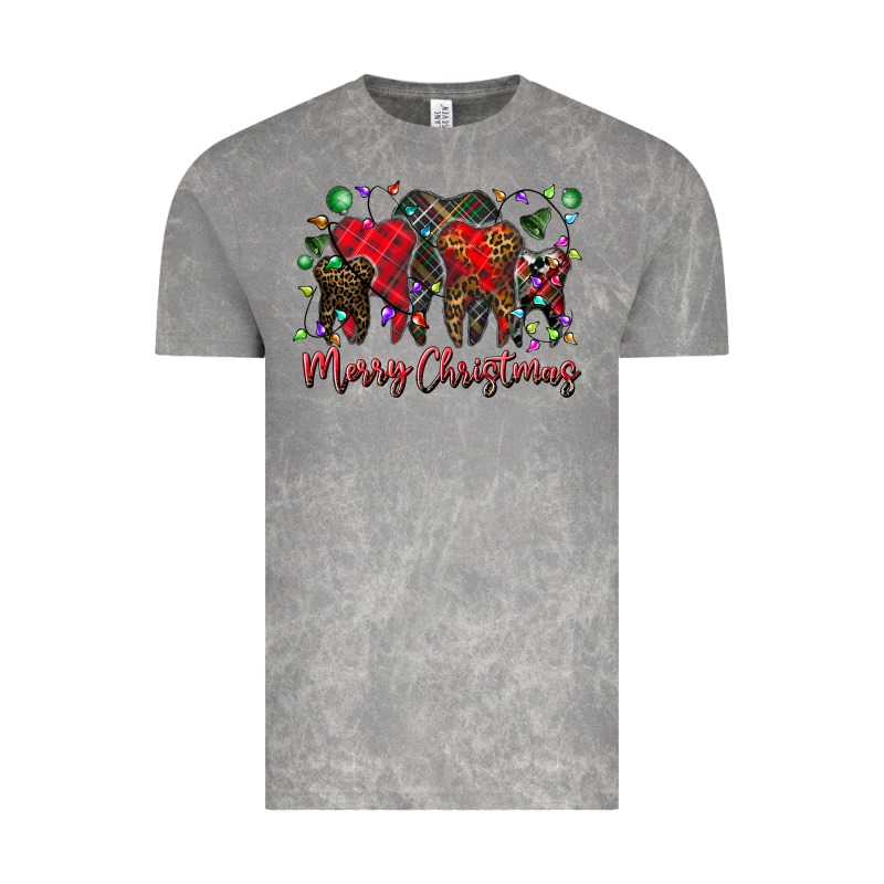 Merry Christmas Teeth Vintage Tee by CowhideDigitalArt | Teevron