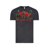 Vintage Black merry Christmas teeth Vintage Tee - CowhideDigitalArt
