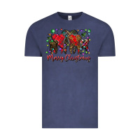 Vintage Denim merry Christmas teeth Vintage Tee - CowhideDigitalArt